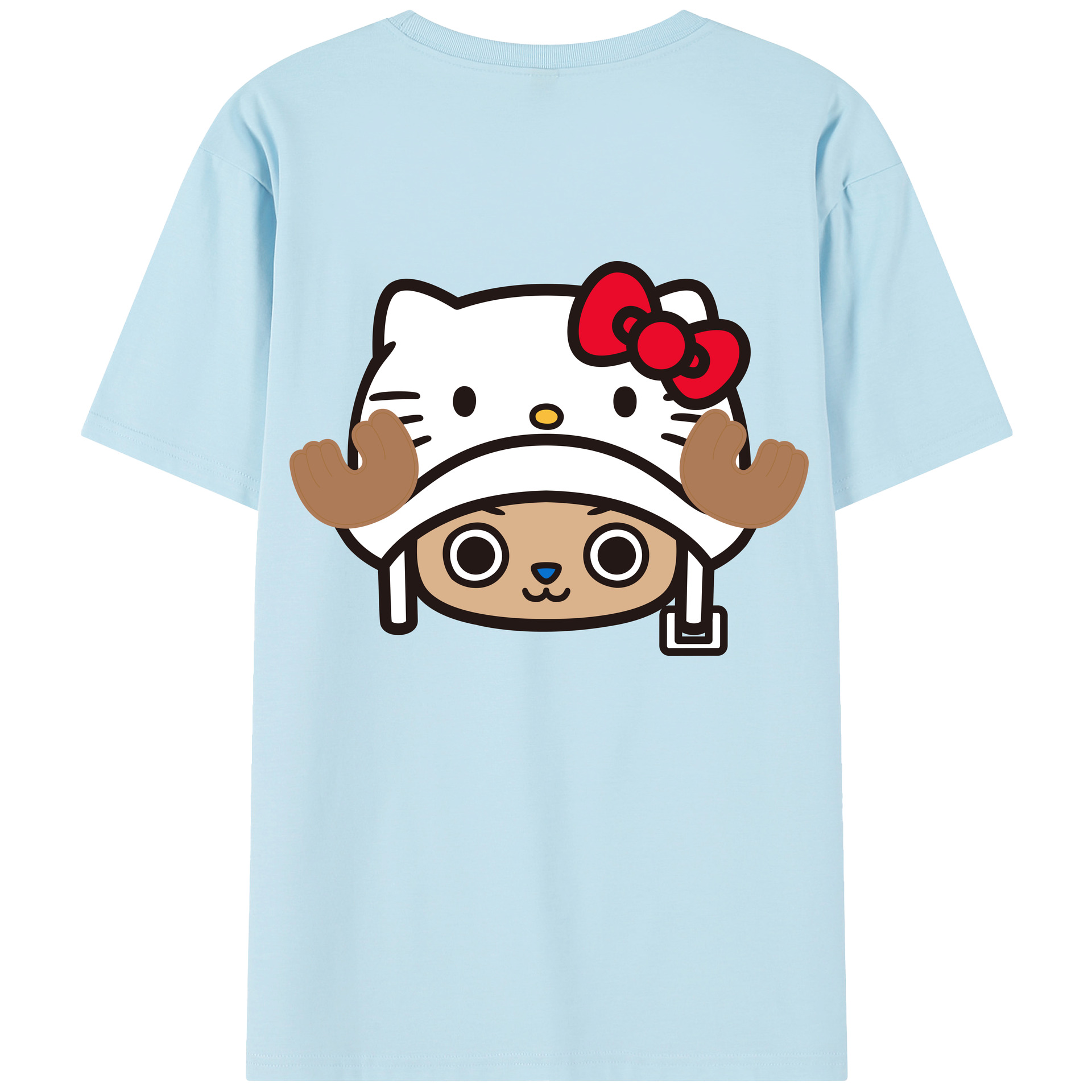 （画像用） Hello Kitty ハローキティ 綿100％半袖Tシャツ（背面プリント）